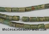 CNS274 15.5 inches 5*7mm tube natural serpentine jasper beads