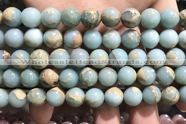 CNS303 15.5 inches 10mm round natural serpentine jasper beads