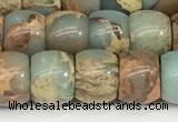 CNS307 15.5 inches 8*10mm rondelle serpentine jasper beads