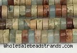 CNS318 15.5 inches 2.5*4mm heishi serpentine jasper beads