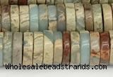 CNS320 15.5 inches 3*8mm heishi serpentine jasper beads