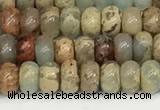 CNS323 15.5 inches 2.5*4mm rondelle serpentine jasper beads