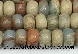 CNS324 15.5 inches 4*6mm rondelle serpentine jasper beads