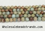 CNS333 15.5 inches 10mm round serpentine jasper beads wholesale