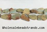 CNS359 25*35mm - 35*45mm freefrom serpentine jasper slab beads