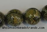 CNS508 15.5 inches 20mm round natural serpentine jasper beads