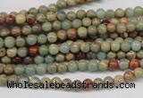 CNS60 15.5 inches 4mm round natural serpentine jasper beads