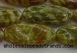 CNS636 15.5 inches 15*30mm oval green dragon serpentine jasper beads