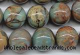 CNS67 15.5 inches 18mm round natural serpentine jasper beads