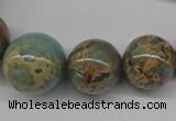 CNS69 15.5 inches 10mm - 22mm round natural serpentine jasper beads