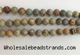 CNS703 15.5 inches 10mm round serpentine jasper beads wholesale