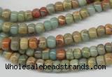 CNS71 15.5 inches 4*6mm rondelle natural serpentine jasper beads