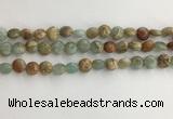 CNS718 15.5 inches 6mm flat round serpentine jasper beads wholesale