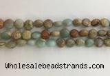 CNS719 15.5 inches 8mm flat round serpentine jasper beads wholesale