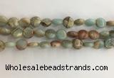 CNS720 15.5 inches 10mm flat round serpentine jasper beads wholesale