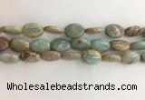 CNS725 15.5 inches 12*16mm oval serpentine jasper beads wholesale