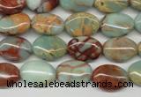 CNS90 15.5 inches 10*14mm oval natural serpentine jasper beads