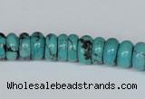 CNT10 16 inches 4*10mm rondelle natural turquoise beads wholesale