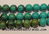 CNT105 15.5 inches 9mm round natural turquoise beads wholesale