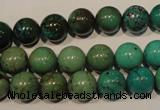 CNT106 15.5 inches 10mm round natural turquoise beads wholesale