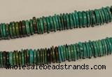 CNT138 15.5 inches 1.5*7.5mm disk natural turquoise beads