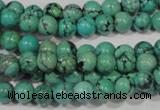 CNT206 15.5 inches 6mm round natural turquoise beads wholesale