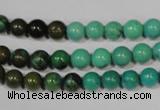 CNT208 15.5 inches 6mm round natural turquoise beads wholesale