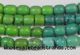 CNT210 15.5 inches 7*5mm – 7*9mm drum natural turquoise beads wholesale