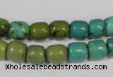 CNT211 15.5 inches 8*8mm – 8*10mm drum natural turquoise beads wholesale