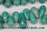 CNT230 Top-drilled 6*12mm - 8*18mm teardrop natural turquoise beads