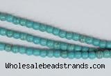 CNT24 16 inches 3.5mm round natural turquoise beads wholesale