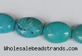 CNT35 16 inches 15*20mm oval natural turquoise beads wholesale