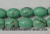 CNT370 15.5 inches 12*16mm rice turquoise beads wholesale