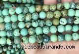 CNT404 15.5 inches 8mm round natural turquoise beads wholesale