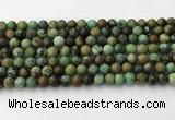 CNT410 15.5 inches 6mm round natural turquoise beads wholesale