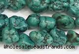 CNT517 15.5 inches 7*7mm - 8*10mm nuggets turquoise gemstone beads