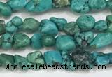 CNT518 34 inches 4*4mm - 5*7mm nuggets turquoise gemstone beads