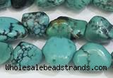 CNT519 15.5 inches 7*9mm - 8*10mm nuggets turquoise gemstone beads