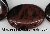 COB102 15.5 inches 30*40mm oval mahogany obsidian beads