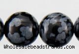 COB23 15 inches 8mm round snowflake obsidian gemstone beads wholesale