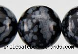 COB24 15 inches 10mm round snowflake obsidian gemstone beads wholesale