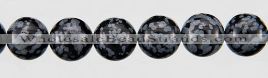 COB24 15 inches 10mm round snowflake obsidian gemstone beads wholesale