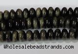 COB260 15.5 inches 5*8mm rondelle golden obsidian beads wholesale