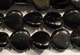 COB467 15.5 inches 10*10mm heart black obsidian beads wholesale