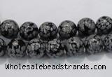 COB52 15.5 inches 8mm round Chinese snowflake obsidian beads