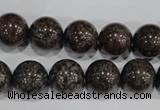 COB555 15.5 inches 14mm round red snowflake obsidian beads wholesale