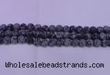 COB560 15.5 inches 4mm round matte snowflake obsidian beads