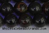 COB655 15.5 inches 14mm round gold black obsidian beads wholesale