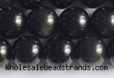 COB721 15.5 inches 6mm round black obsidian gemstone beads