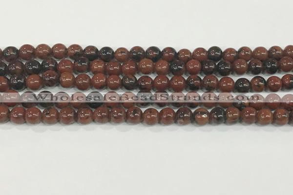 COB750 15.5 inches 4mm round mahogany obsidian beads wholesale